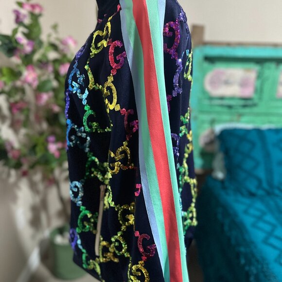 Gucci Rainbow Sequin Track Jacket - Picture 11 of 12